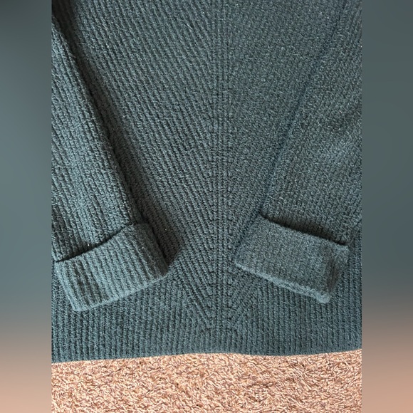 5/$25 Old Navy oversized teal colored hooded ribbed comfy sweater size large - Picture 7 of 8